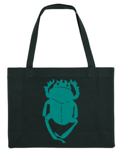 Kever canvas shoppingbag petrol