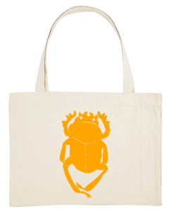 Kever canvas shoppingbag geel