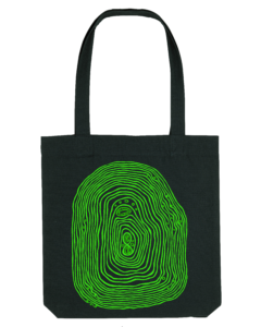 Fingerproof canvas tas zwart groen