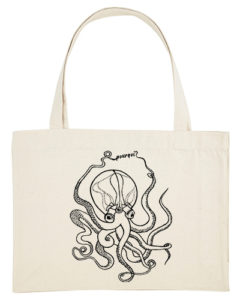 Octopus canvas tas groot