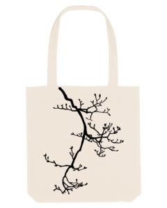 Takken canvas tas naturel zwart