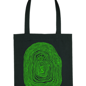 Fingerproof canvas tas zwart groen