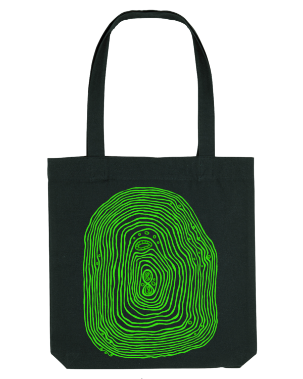 Fingerproof canvas tas zwart groen