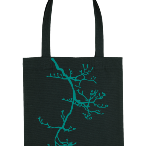 Takken canvas tas zwart blauw